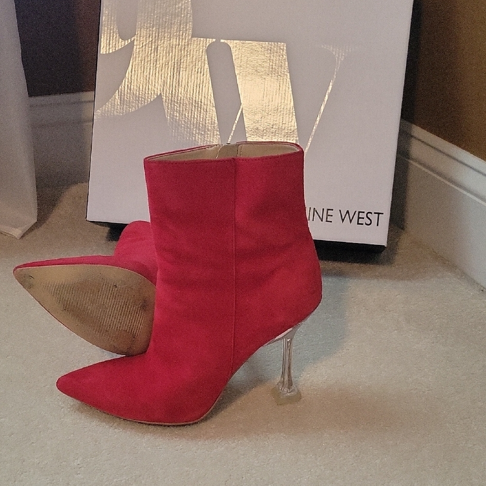 Nine West Bold Red Heeled Boots